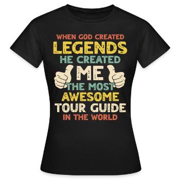 Guide - T-shirt Femme - noir - Devant - AI Model Female 172 dark (172cm)