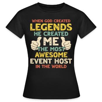 Event Host - Frauen T-Shirt - Schwarz - Vorne - AI Model Female 172 dark (172cm)