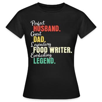 Papa écrivain culinaire - T-shirt Femme - noir - Devant - AI Model Female 172 dark (172cm)