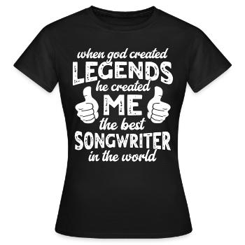 Meilleur auteur-compositeur légendaire - T-shirt Femme - noir - Devant - AI Model Female 172 dark (172cm)