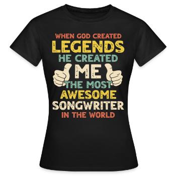 Compositeur - T-shirt Femme - noir - Devant - AI Model Female 172 dark (172cm)