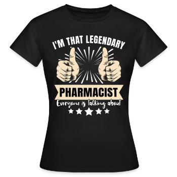Pharmacien légendaire - T-shirt Femme - noir - Devant - AI Model Female 172 dark (172cm)