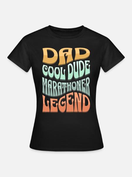 Papa Marathonläufer - Frauen T-Shirt - Schwarz