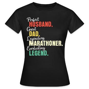 Marathonläufer Papa - Frauen T-Shirt - Schwarz - Vorne - AI Model Female 172 dark (172cm)