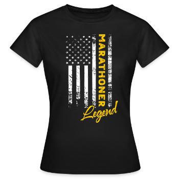 Marathonläufer Legende - Frauen T-Shirt - Schwarz - Vorne - AI Model Female 172 dark (172cm)