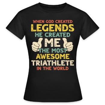 Triathlète - T-shirt Femme - noir - Devant - AI Model Female 172 dark (172cm)