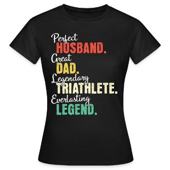 Papa triathlète - T-shirt Femme - noir - Devant - AI Model Female 172 dark (172cm)