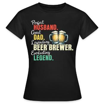 Papa brasseur de bière - T-shirt Femme - noir - Devant - AI Model Female 172 dark (172cm)
