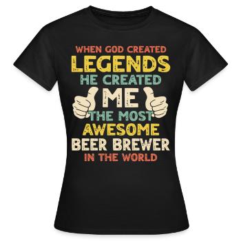 Brasseur - T-shirt Femme - noir - Devant - AI Model Female 172 dark (172cm)