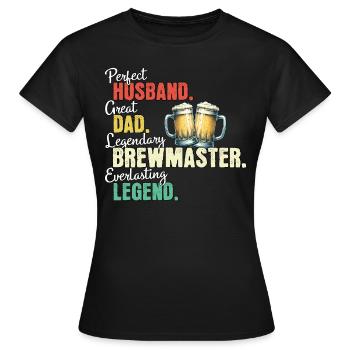 Braumeister Papa - Frauen T-Shirt - Schwarz - Vorne - AI Model Female 172 dark (172cm)