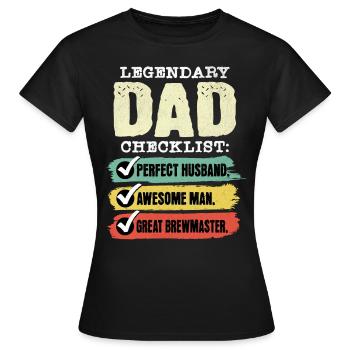 Papa Braumeister Vatertag - Frauen T-Shirt - Schwarz - Vorne - AI Model Female 172 dark (172cm)