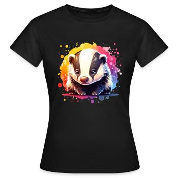 Honey badger - Women's T-Shirt - black - Front - AI Model Female 172 dark (172cm)