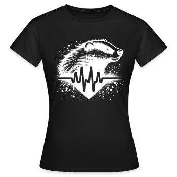 Honigdachs Cardio - Frauen T-Shirt - Schwarz - Vorne - AI Model Female 172 dark (172cm)