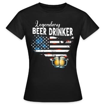 Beer drinkers - Women's T-Shirt - black - Front - AI Model Female 172 dark (172cm)