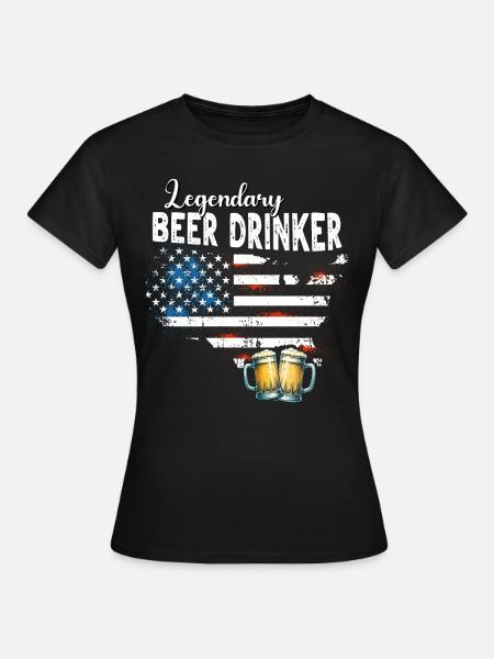 Biertrinker - Frauen T-Shirt - Schwarz
