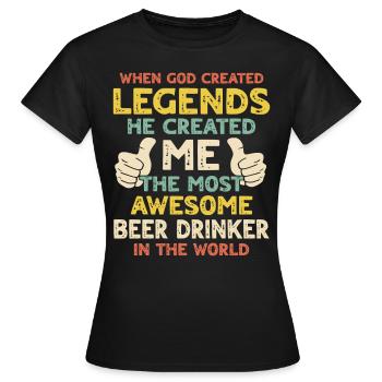 Beer drinkers - Women's T-Shirt - black - Front - AI Model Female 172 dark (172cm)
