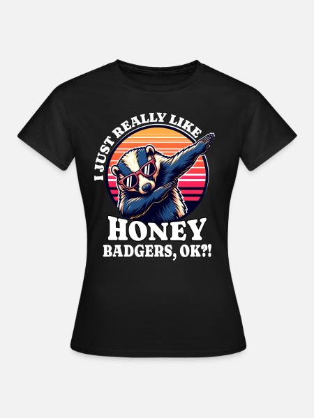 Ich Liebe Honigdachs Spruch - Frauen T-Shirt - Schwarz