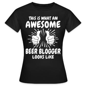 Beer Blogger - Women's T-Shirt - black - Front - AI Model Female 172 dark (172cm)
