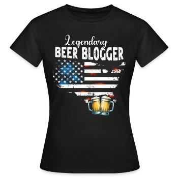 Beer Blogger - Women's T-Shirt - black - Front - AI Model Female 172 dark (172cm)
