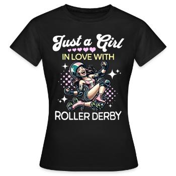 Roller Derby Filles - T-shirt Femme - noir - Devant - AI Model Female 172 dark (172cm)