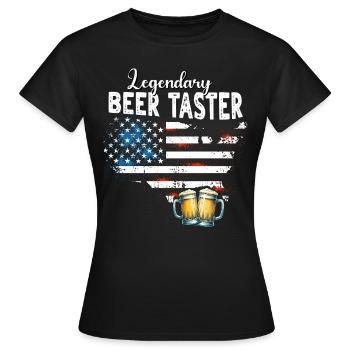 Testeur de bière - T-shirt Femme - noir - Devant - AI Model Female 172 dark (172cm)