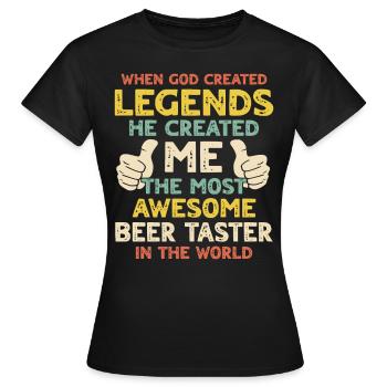 Testeur de bière - T-shirt Femme - noir - Devant - AI Model Female 172 dark (172cm)