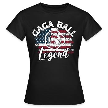 Gaga Ball Sprüche - Frauen T-Shirt - Schwarz - Vorne - AI Model Female 172 dark (172cm)