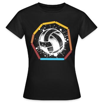Gaga Ball Herzlinie - Frauen T-Shirt - Schwarz - Vorne - AI Model Female 172 dark (172cm)