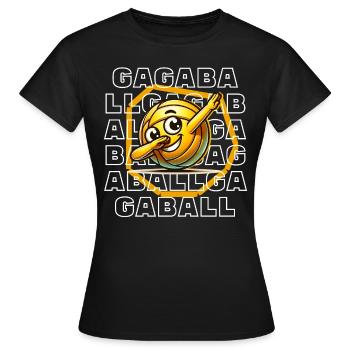 Gaga Ball - T-shirt Femme - noir - Devant - AI Model Female 172 dark (172cm)