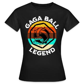 Gaga Ball Légende - T-shirt Femme - noir - Devant - AI Model Female 172 dark (172cm)