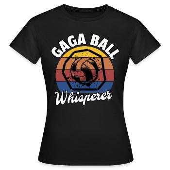 Gaga Ball Chuchoteur - T-shirt Femme - noir - Devant - AI Model Female 172 dark (172cm)
