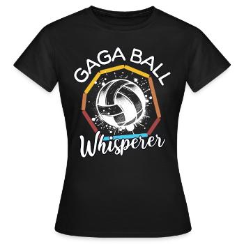 Gaga Ball Chuchoteur - T-shirt Femme - noir - Devant - AI Model Female 172 dark (172cm)