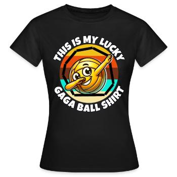 Gaga Ball - T-shirt Femme - noir - Devant - AI Model Female 172 dark (172cm)
