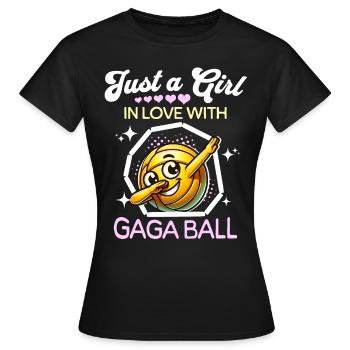 Gaga Ball Girl - T-shirt Femme - noir - Devant - AI Model Female 172 dark (172cm)