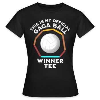Gaga Joueur de balle - T-shirt Femme - noir - Devant - AI Model Female 172 dark (172cm)