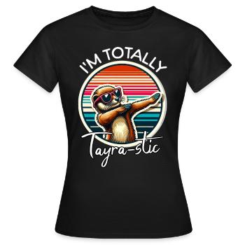 Lustige Marder Sprüche - Frauen T-Shirt - Schwarz - Vorne - AI Model Female 172 dark (172cm)