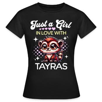Marder Mädchen - Frauen T-Shirt - Schwarz - Vorne - AI Model Female 172 dark (172cm)