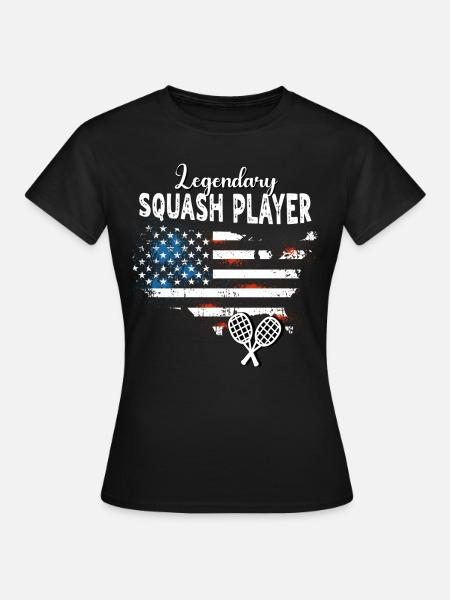Squashspieler - Frauen T-Shirt - Schwarz