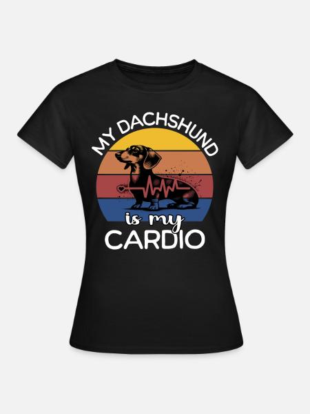 Lustige Dackel Sprüche - Frauen T-Shirt - Schwarz