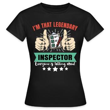 Inspecteur légendaire - T-shirt Femme - noir - Devant - AI Model Female 172 dark (172cm)