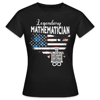 Mathematician - Women's T-Shirt - black - Front - AI Model Female 172 dark (172cm)