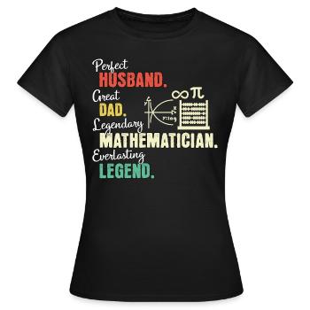 Mathematician Dad - Women's T-Shirt - black - Front - AI Model Female 172 dark (172cm)