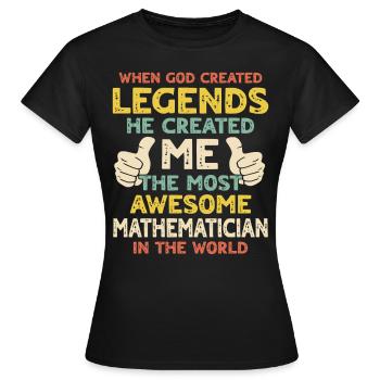 Mathematician - Women's T-Shirt - black - Front - AI Model Female 172 dark (172cm)