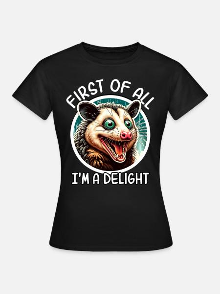 Opossum - Frauen T-Shirt - Schwarz