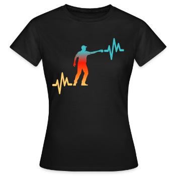 Petanque Herzlinie - Frauen T-Shirt - Schwarz - Vorne - AI Model Female 172 dark (172cm)