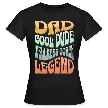 Papa Coach Bien-être - T-shirt Femme - noir - Devant - AI Model Female 172 dark (172cm)