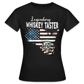 Buveur de whisky US - T-shirt Femme - noir - Devant - AI Model Female 172 dark (172cm)