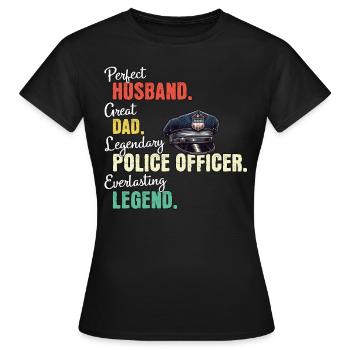 Policeman Dad - Women's T-Shirt - black - Front - AI Model Female 172 dark (172cm)