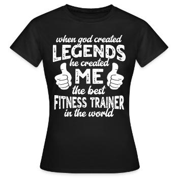 Bester Fitnesstrainer Legende - Frauen T-Shirt - Schwarz - Vorne - AI Model Female 172 dark (172cm)