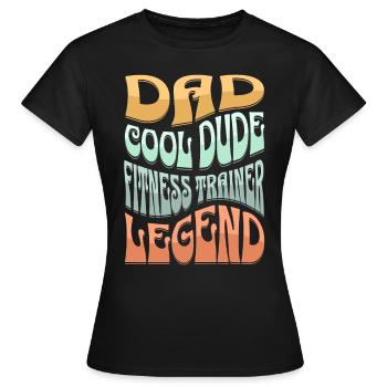 Papa Fitnesstrainer - Frauen T-Shirt - Schwarz - Vorne - AI Model Female 172 dark (172cm)